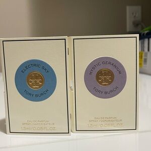 New Tory Burch Electric Sky and Mystic Geranium Fragrance Duo